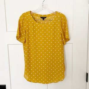 Banana Republic Factory yellow polka dot shirts size XS